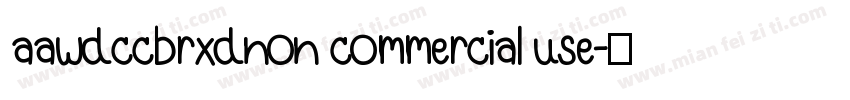 aawdccbrxdnon commercial use字体转换